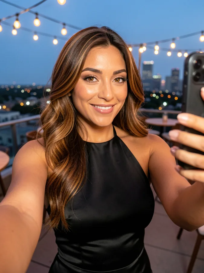 Foto de perfil de exemplo do Bumble