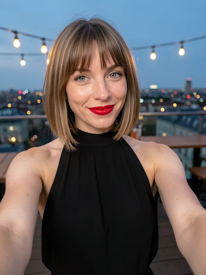 Foto de perfil de exemplo do Happn